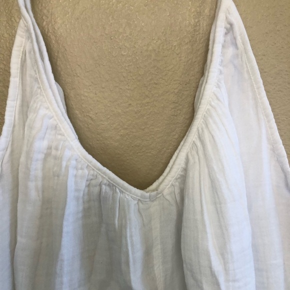 Old Navy Woman’s White Tie-Shoulder Gauzy Weave Cami Swing Top Plus Size 4X - Picture 6 of 11